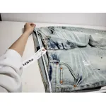 Purple Jeans American High Street Blue Distressed Distressed 2024 New Fashion Trend High Quality Jeans