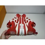 Replica Louis Vuitton Leather lace up Fashionable Board Shoes Red,51BCOLRB