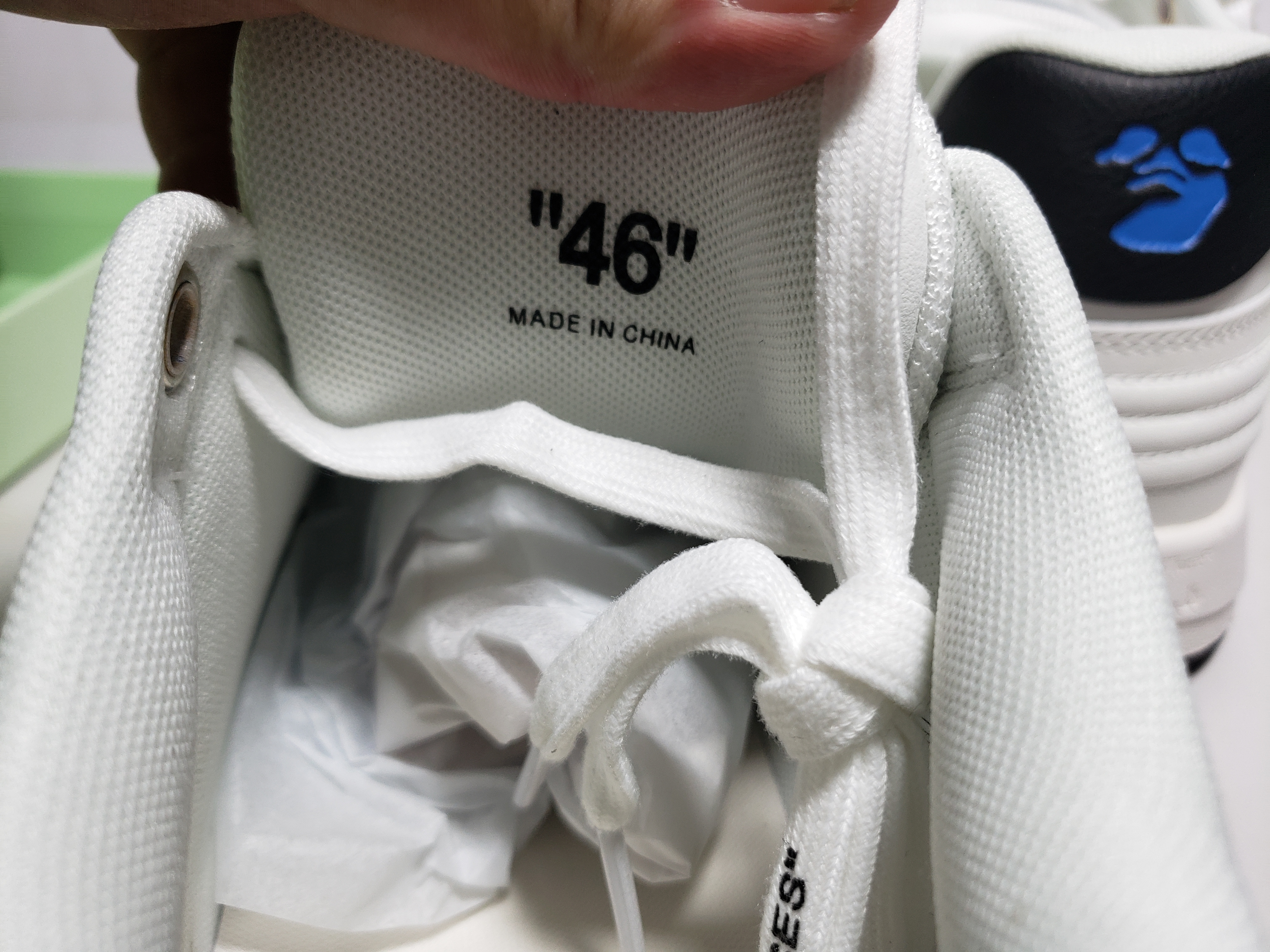 Replica OFF-WHITE Out Of Office OOO 30 MM Low Tops Black White Blue 