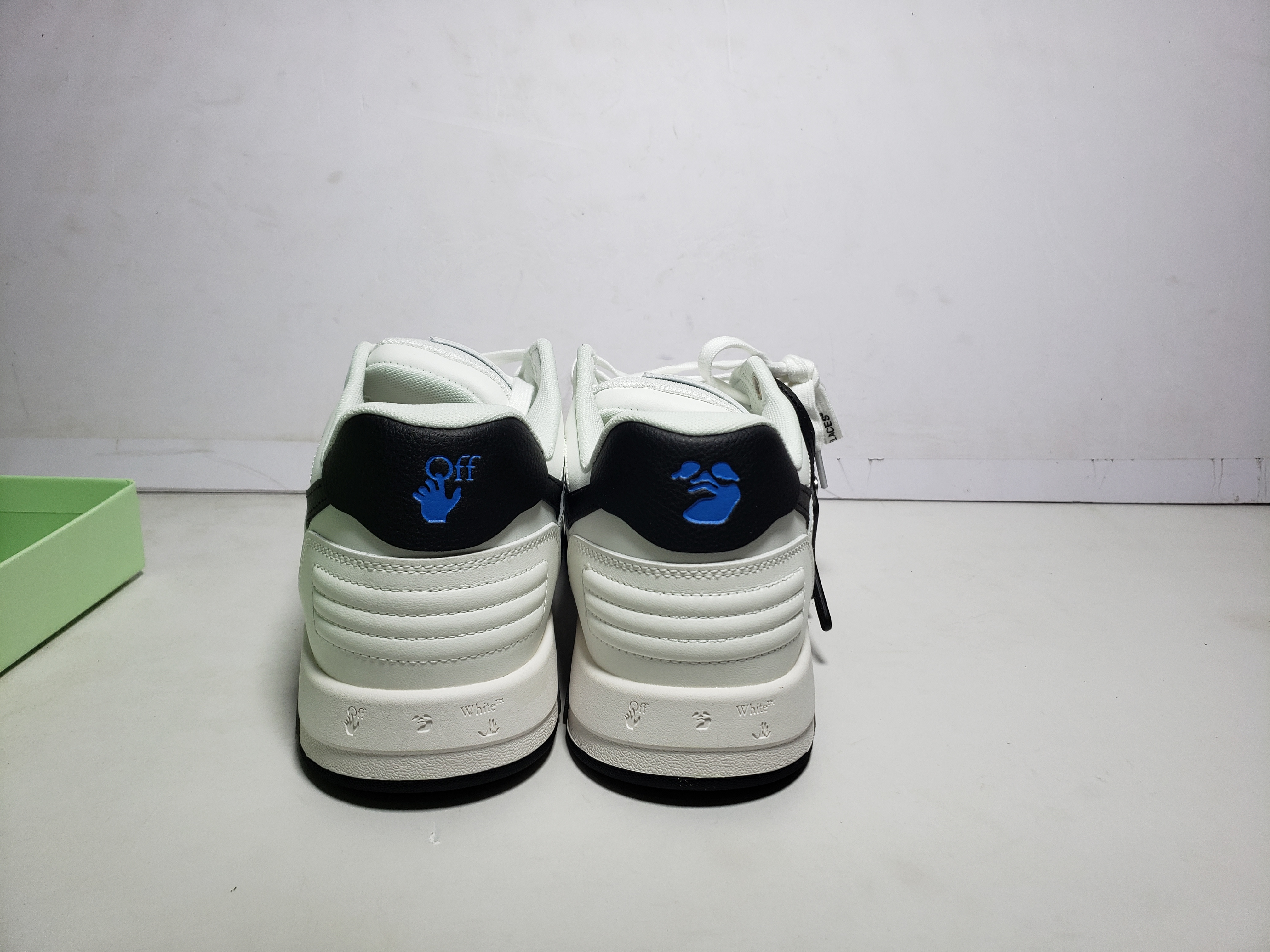 Replica OFF-WHITE Out Of Office OOO 30 MM Low Tops Black White Blue 