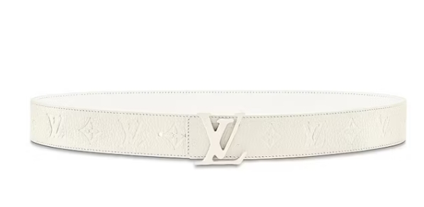 Louis Vuitton Initials Shape Belt Monogram 40MM Powder White