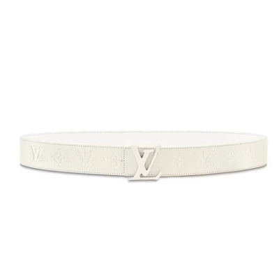 Louis Vuitton Initials Shape Belt Monogram 40MM Powder White 01