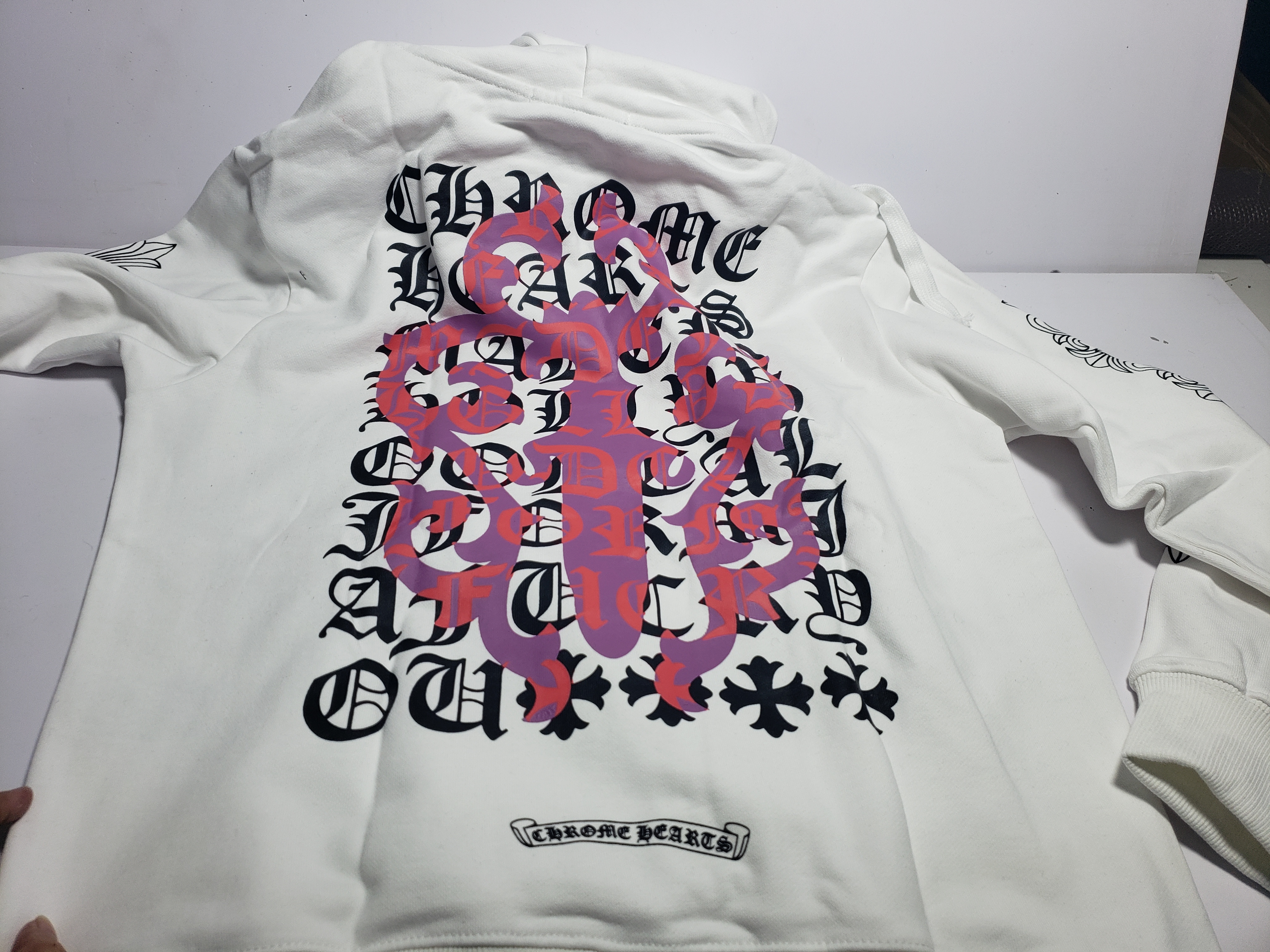 CHROME HEART Hoodies Black and White,8992
