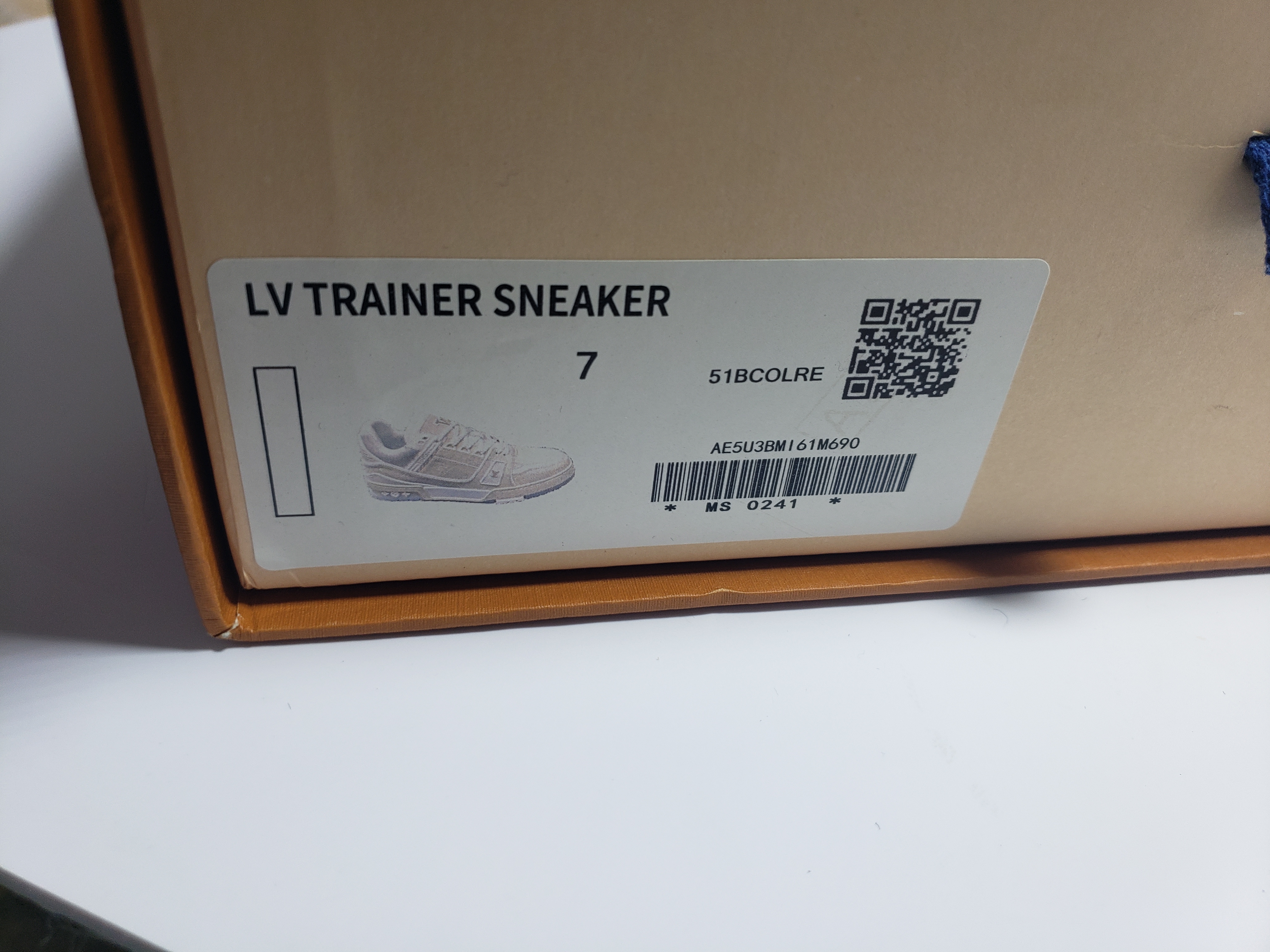 PKGoden Louis Vuitton Trainer White Denim,MS0241