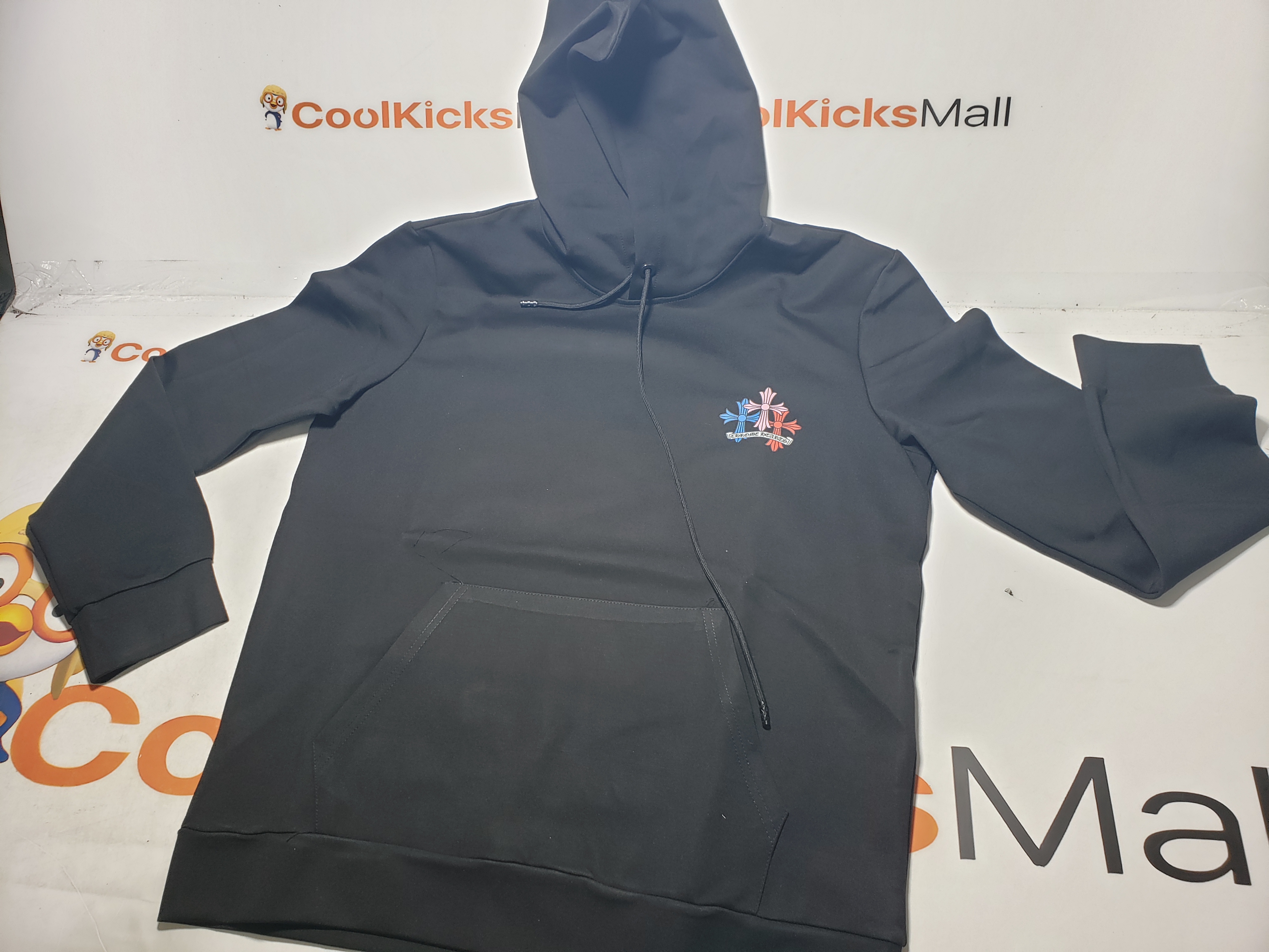 BLACK & MULTICOLOR ‘CROSS CEMETERY’ CHROME HEARTS HOODIE