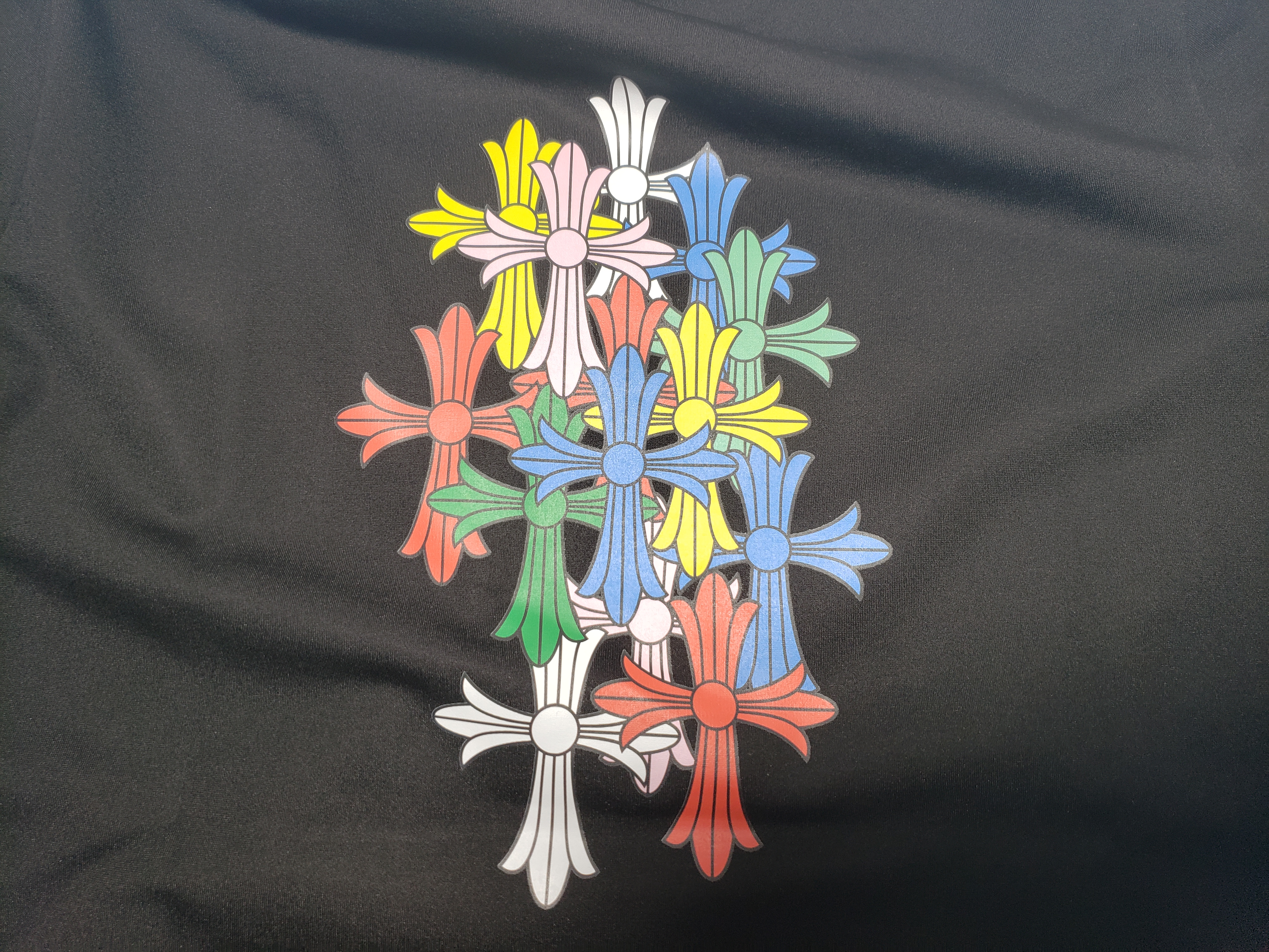 BLACK & MULTICOLOR ‘CROSS CEMETERY’ CHROME HEARTS HOODIE