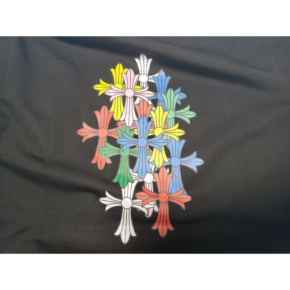 BLACK & MULTICOLOR ‘CROSS CEMETERY’ CHROME HEARTS HOODIE