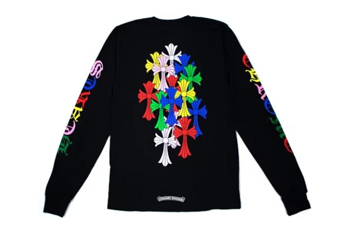 Chrome Hearts Multi Color Cross Cemetery L/S T-shirt