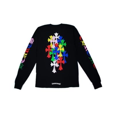 Chrome Hearts Multi Color Cross Cemetery L/S T-shirt Black 02