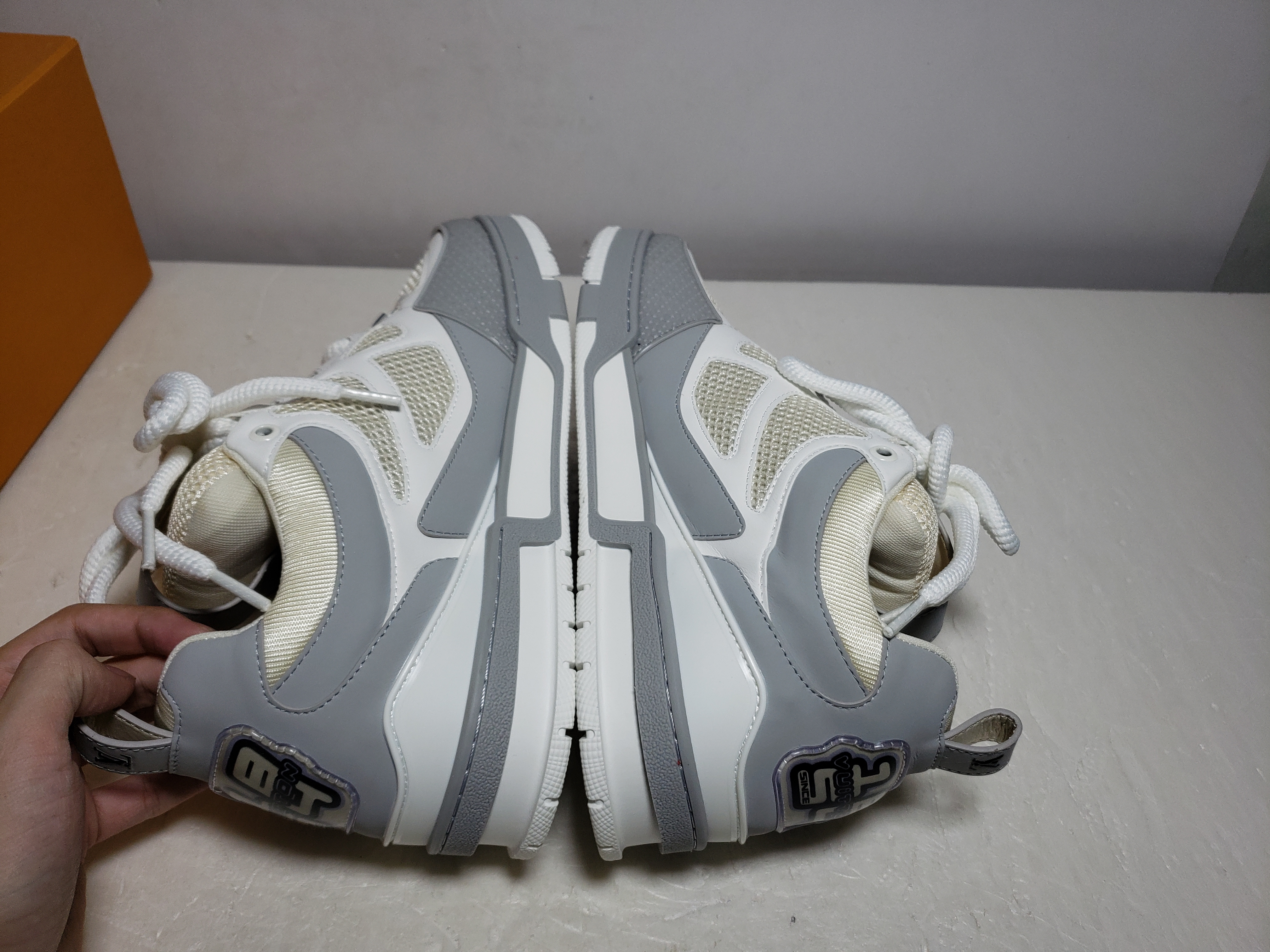 Replica Louis Vuitton Skate Monogram Light Grey