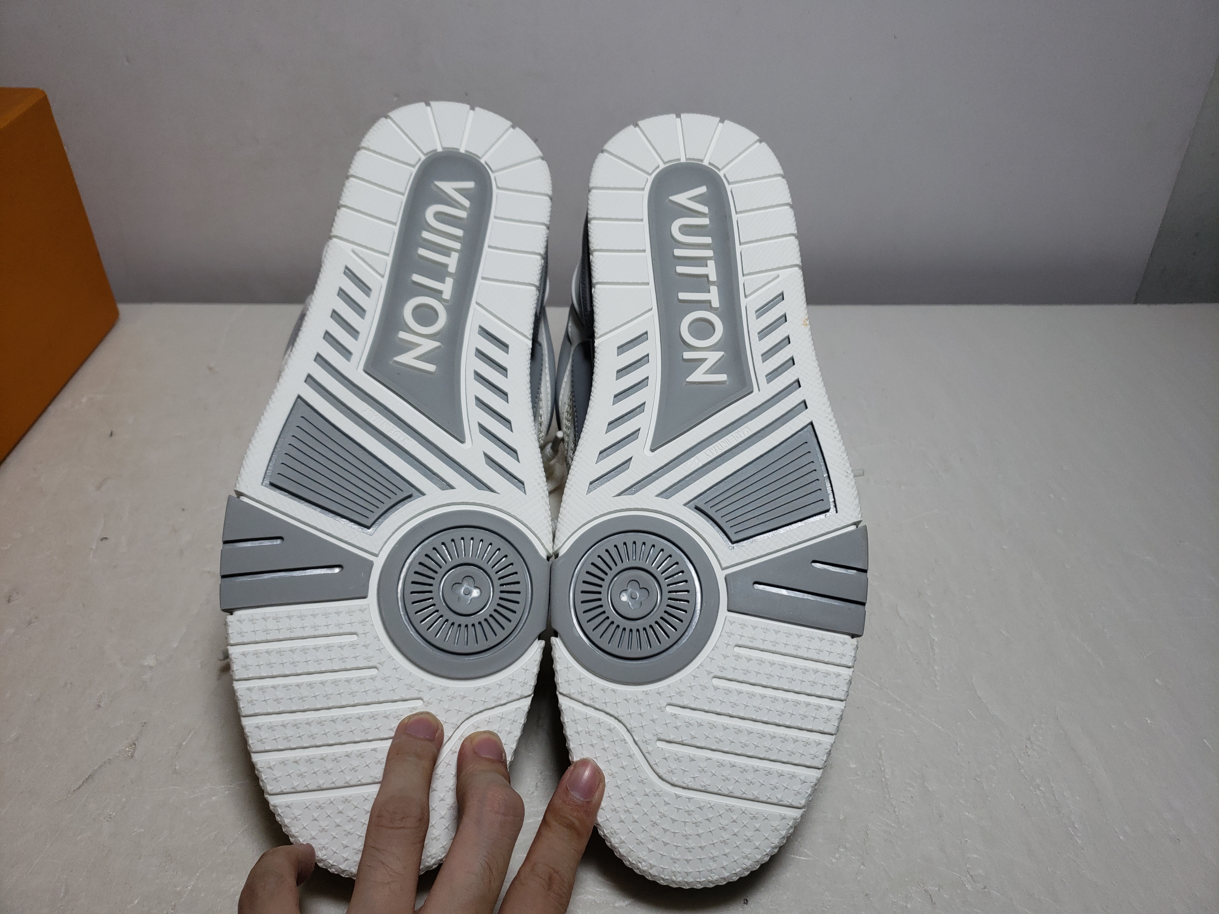 Replica Louis Vuitton Skate Monogram Light Grey