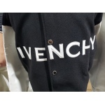 Givenchy 3D embroidered leather sleeve woolen jacket