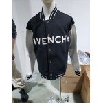 Givenchy 3D embroidered leather sleeve woolen jacket