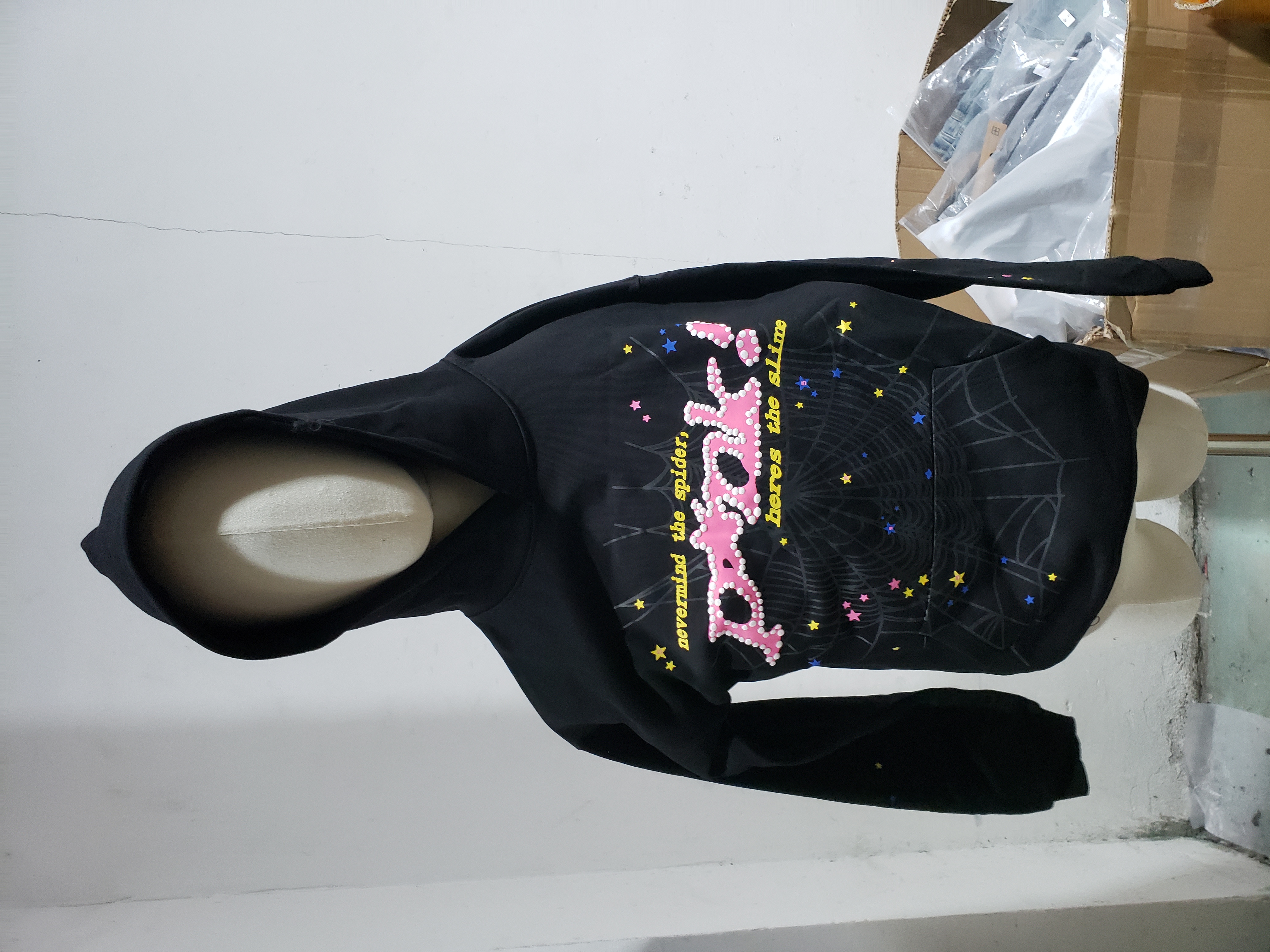 Sp5der Young Thug Black Punk Hoodie