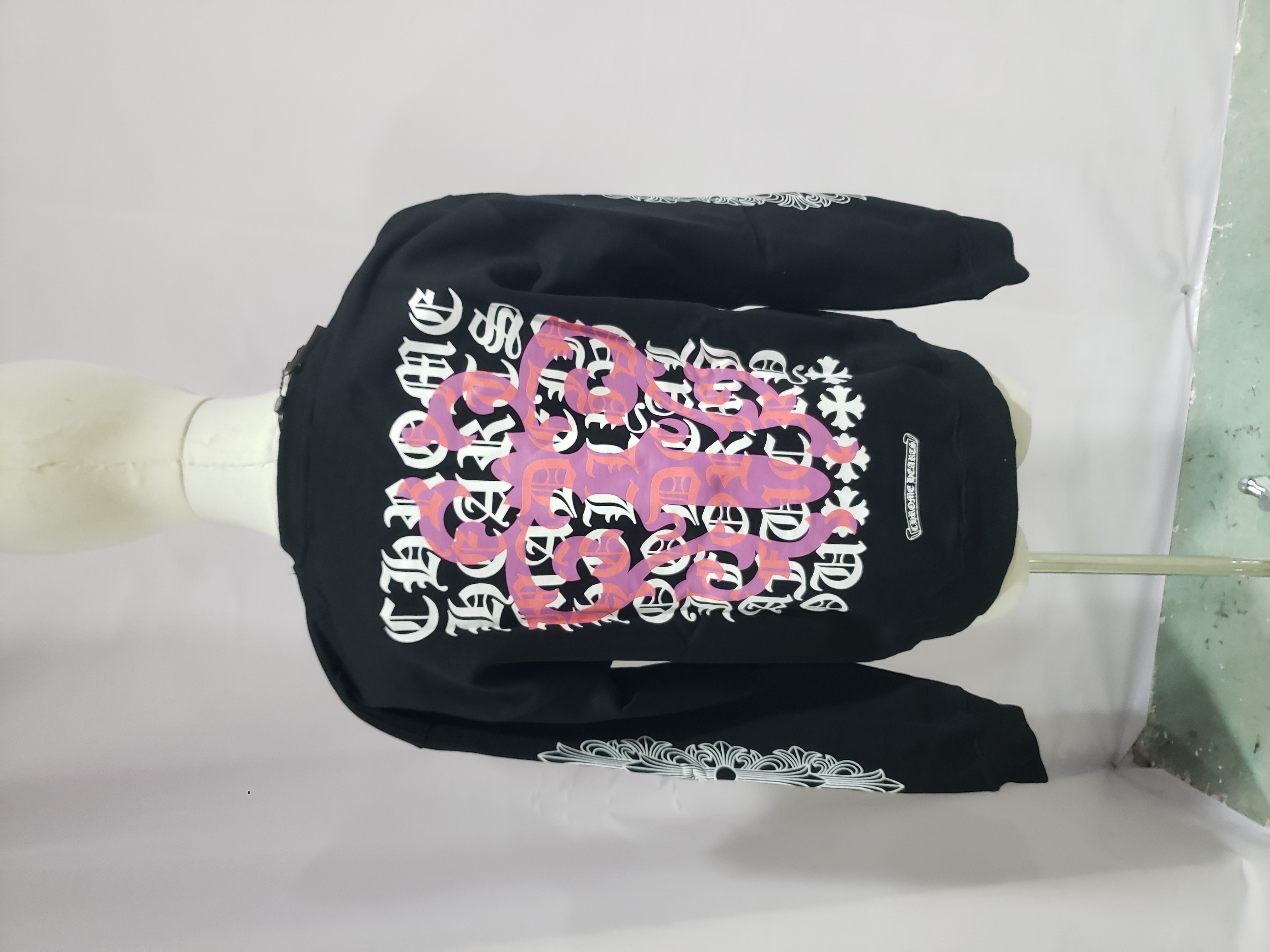 CHROME HEART Hoodies Black and White,8211