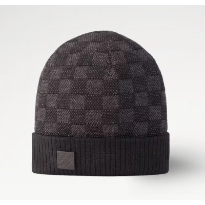 Louis Vuitton Wool Hat Beanie Black 02