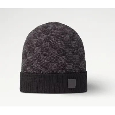 Louis Vuitton Wool Hat Beanie Black 01
