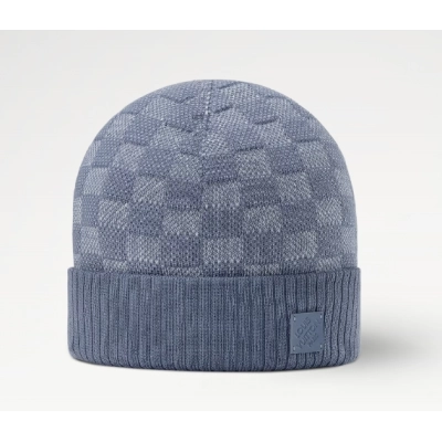 Louis Vuitton Wool Hat Beanie Blue 01