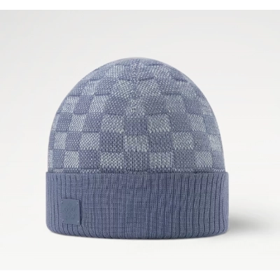Louis Vuitton Wool Hat Beanie Blue 02