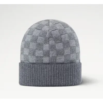 Louis Vuitton Wool Hat Beanie Grey 02