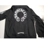 Chrome Hearts Horseshoe Floral Cross-Sleeve Zip Up Hoodie Black/White