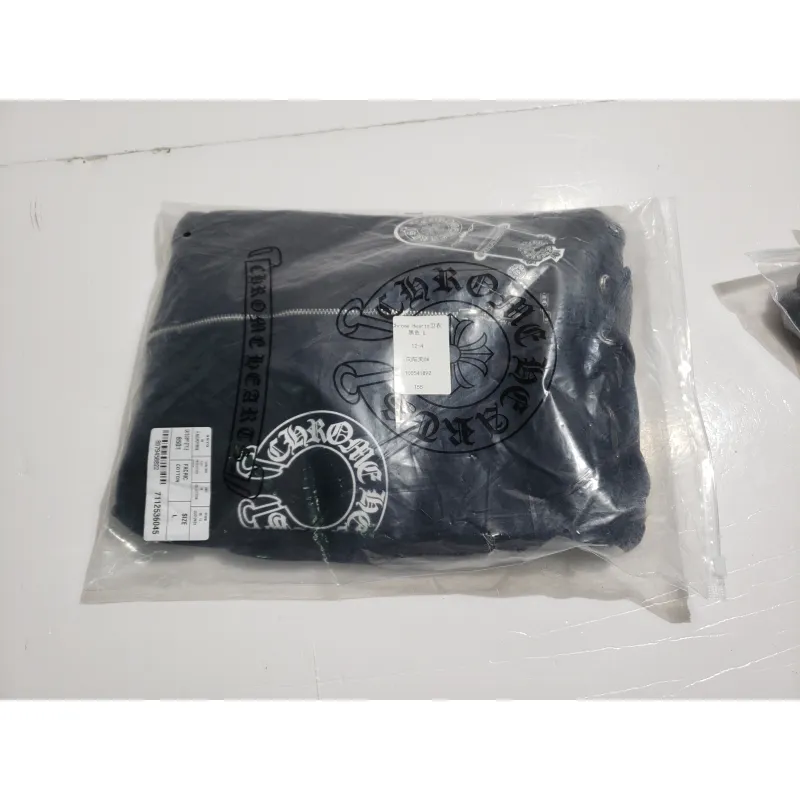Chrome Hearts Horseshoe Floral Cross-Sleeve Zip Up Hoodie Black/White