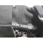 Chrome Hearts Horseshoe Floral Cross-Sleeve Zip Up Hoodie Black/White