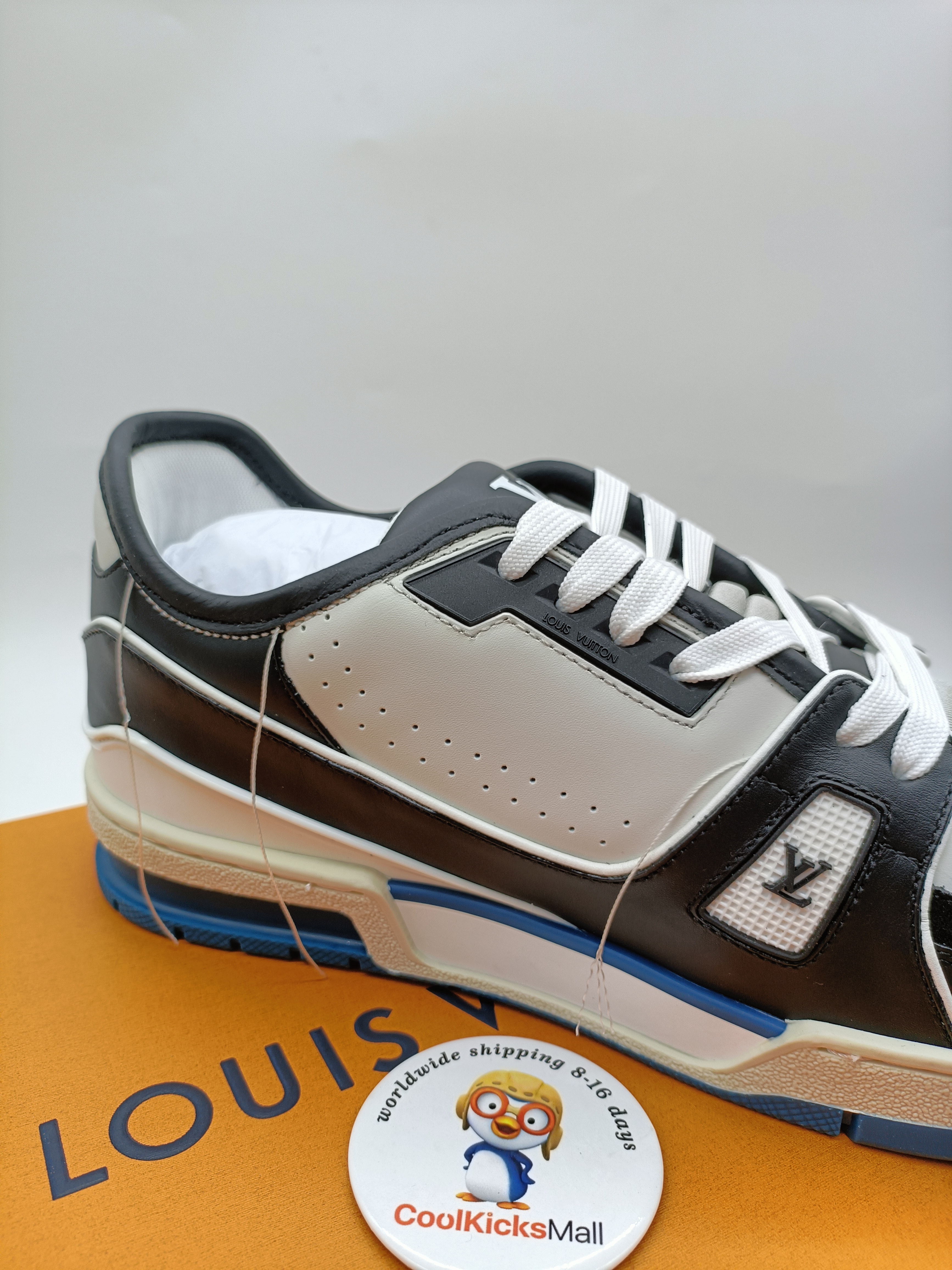 Replica Louis Vuitton Trainer Black Blue,GO1220 