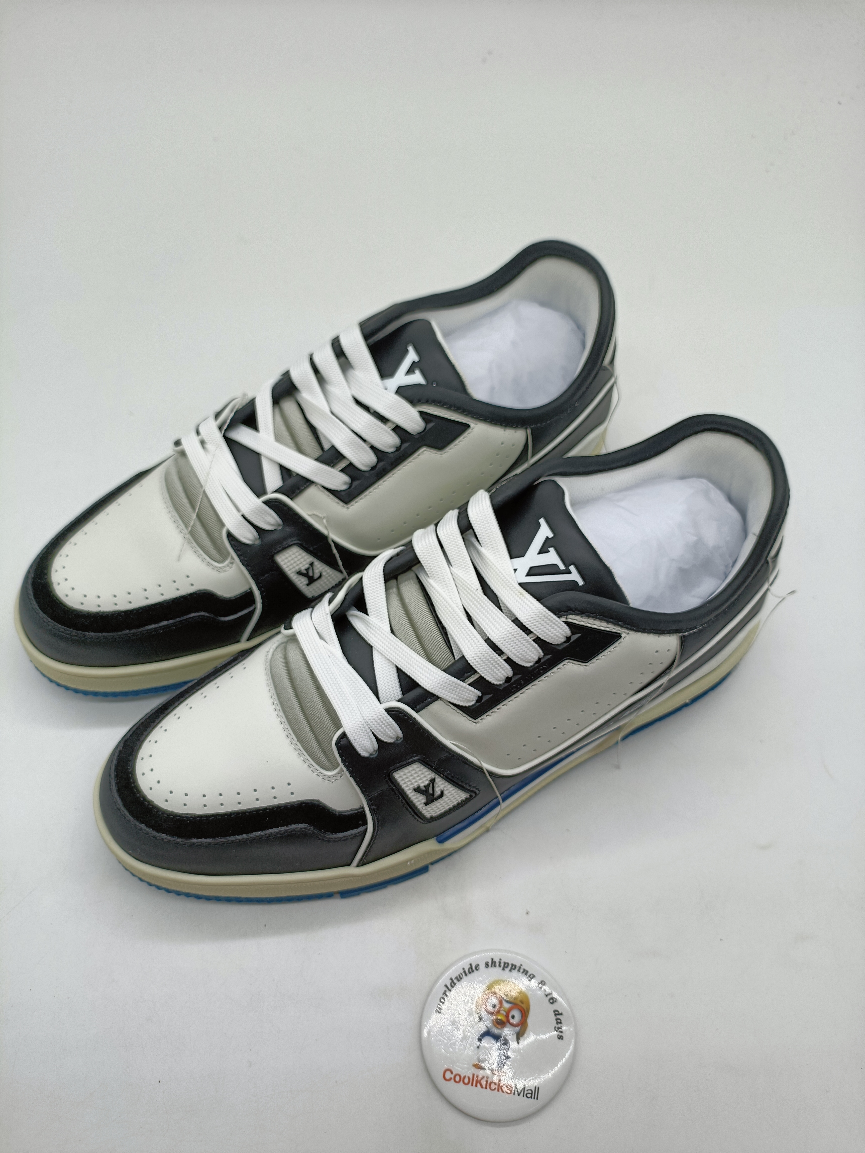 Replica Louis Vuitton Trainer Black Blue,GO1220 