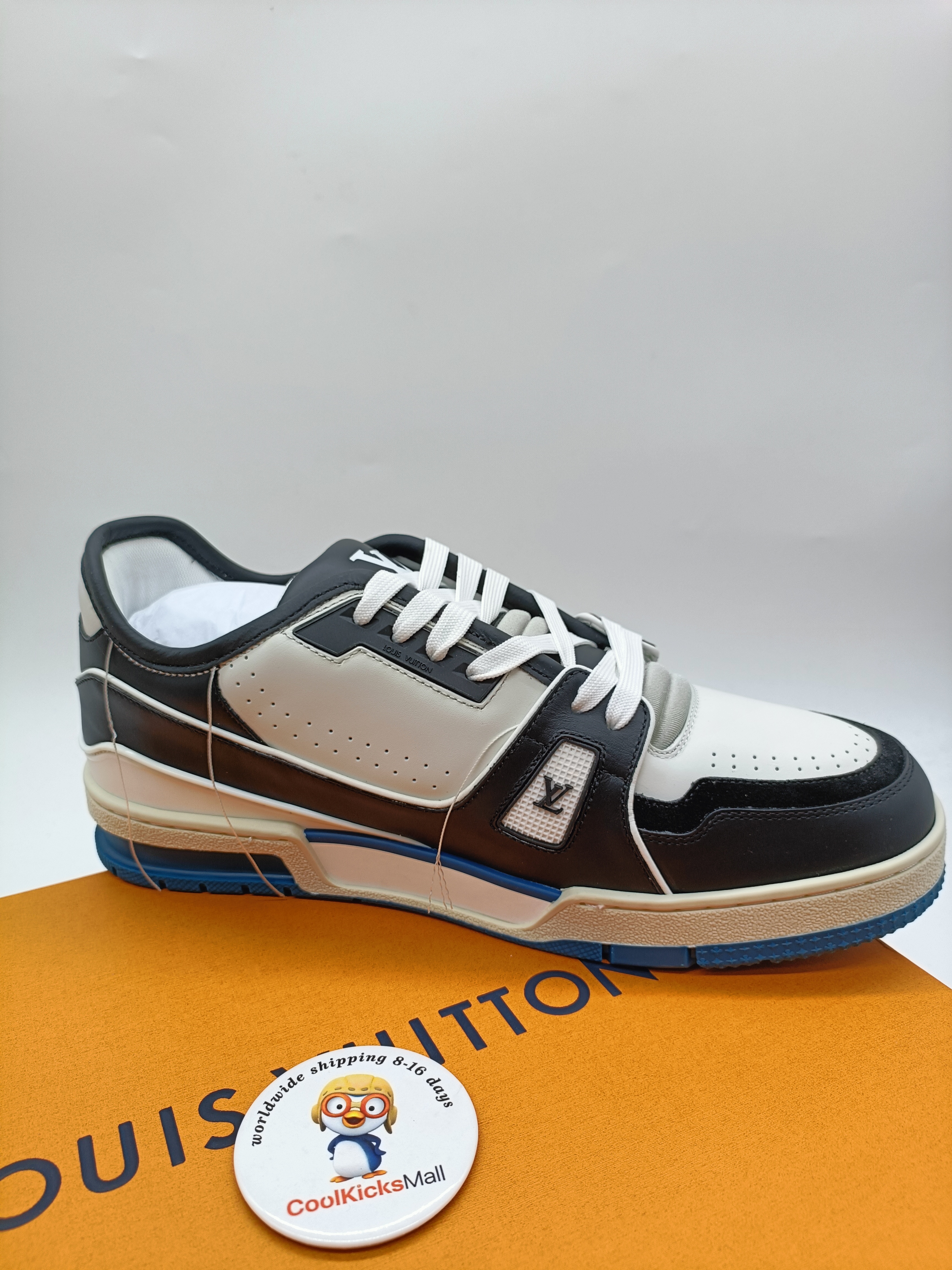 Replica Louis Vuitton Trainer Black Blue,GO1220 