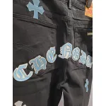 Chrome Hearts CH city limited series Sanskrit cross patch leather Jeans 2