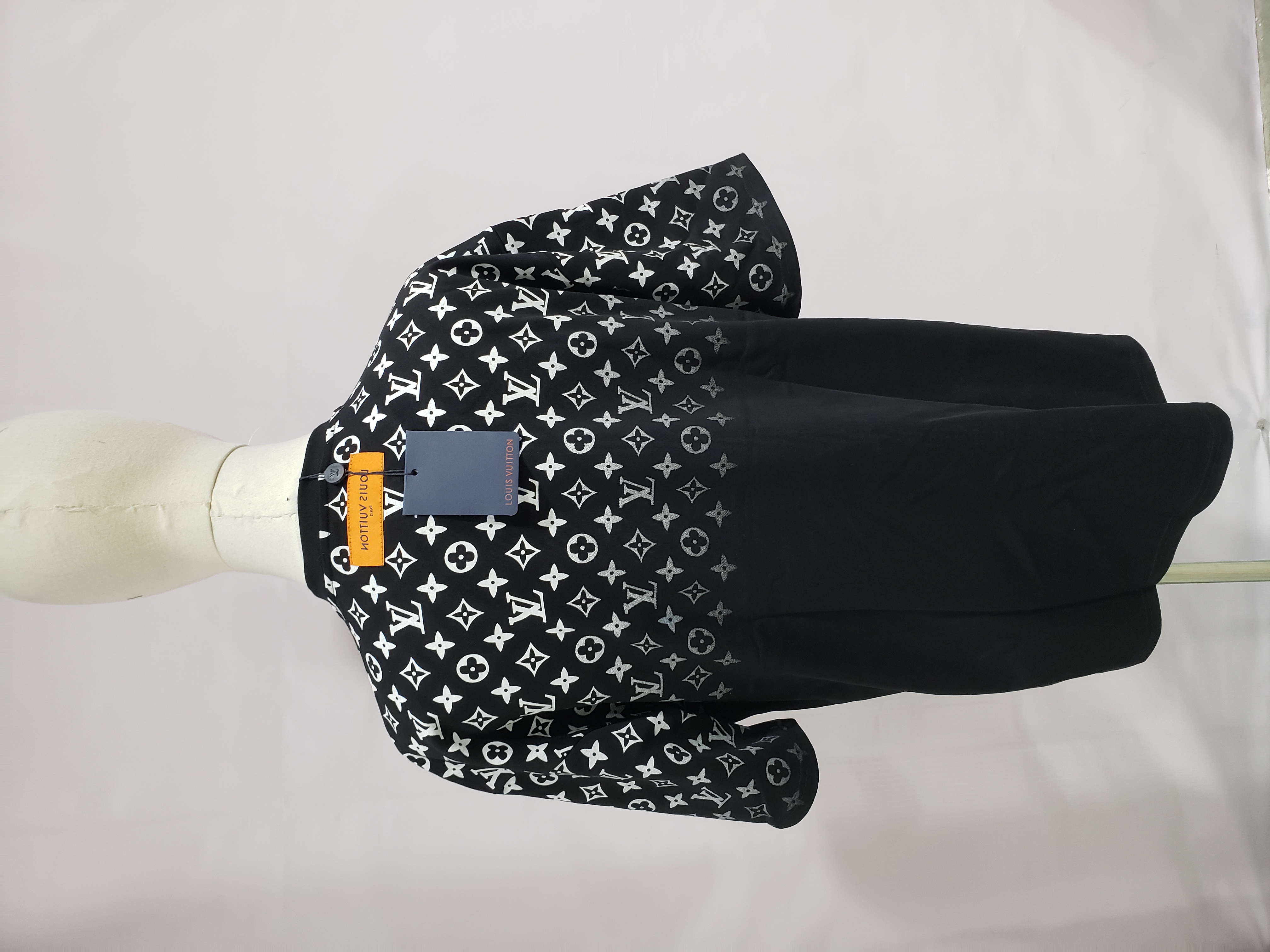 Louis Vuitton monogram full print gradient LOGO T-Shirts black