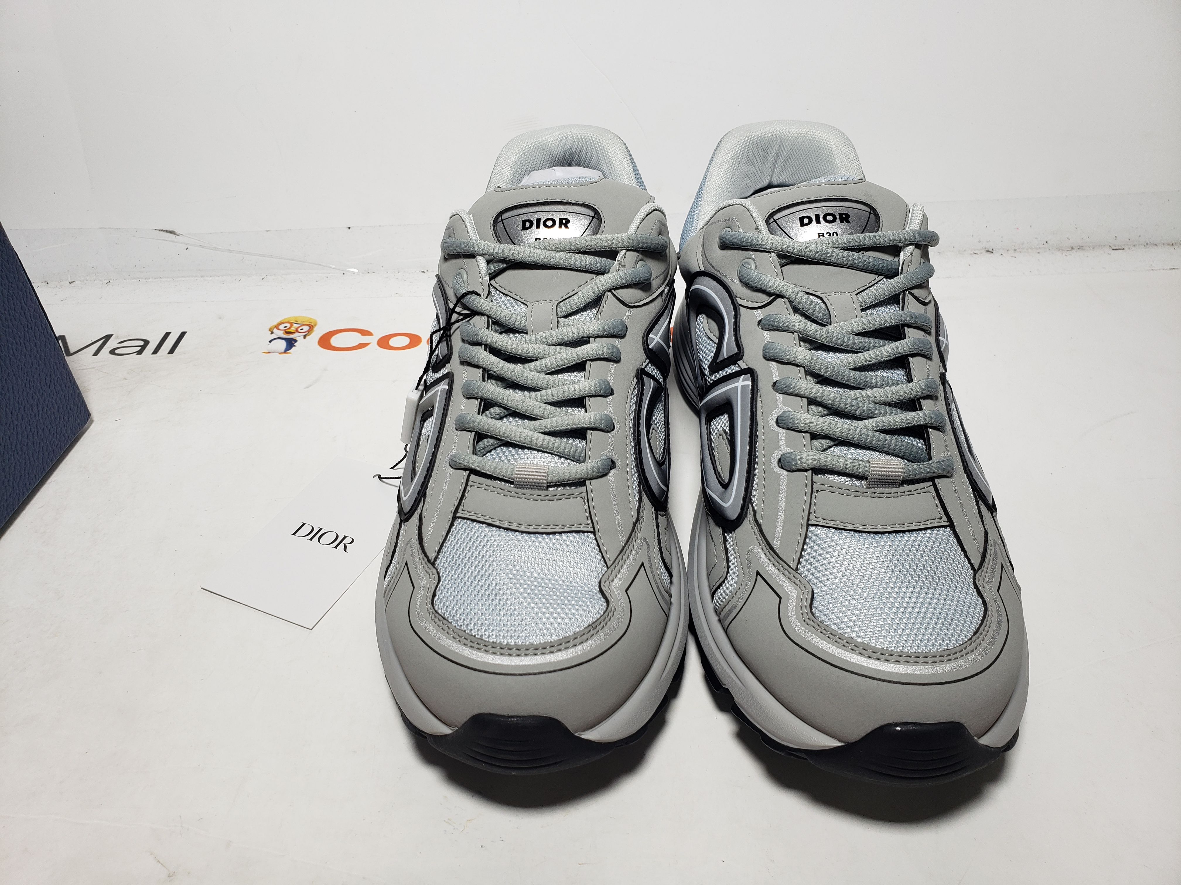 Replica Dior Light Grey B30 Sneakers Grey ,3SN279ZND-H860
