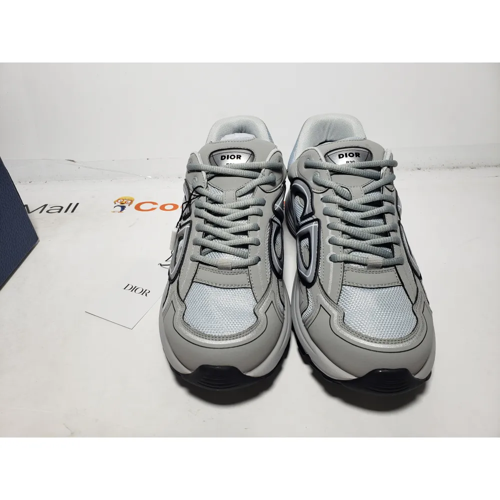 Replica Dior Light Grey B30 Sneakers Grey ,3SN279ZND-H860