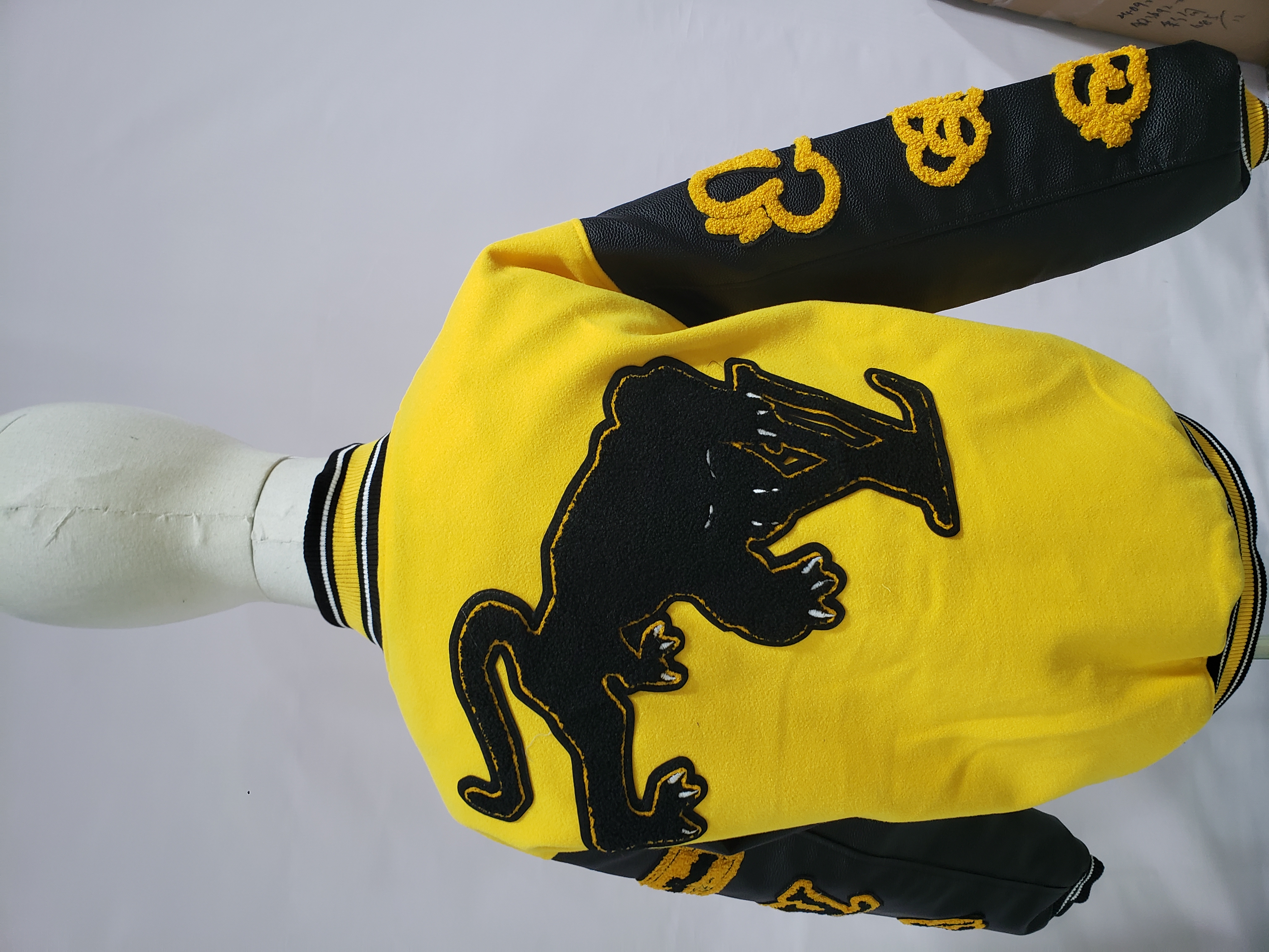 Louis Vuitton yellow and black panther tweed jacket