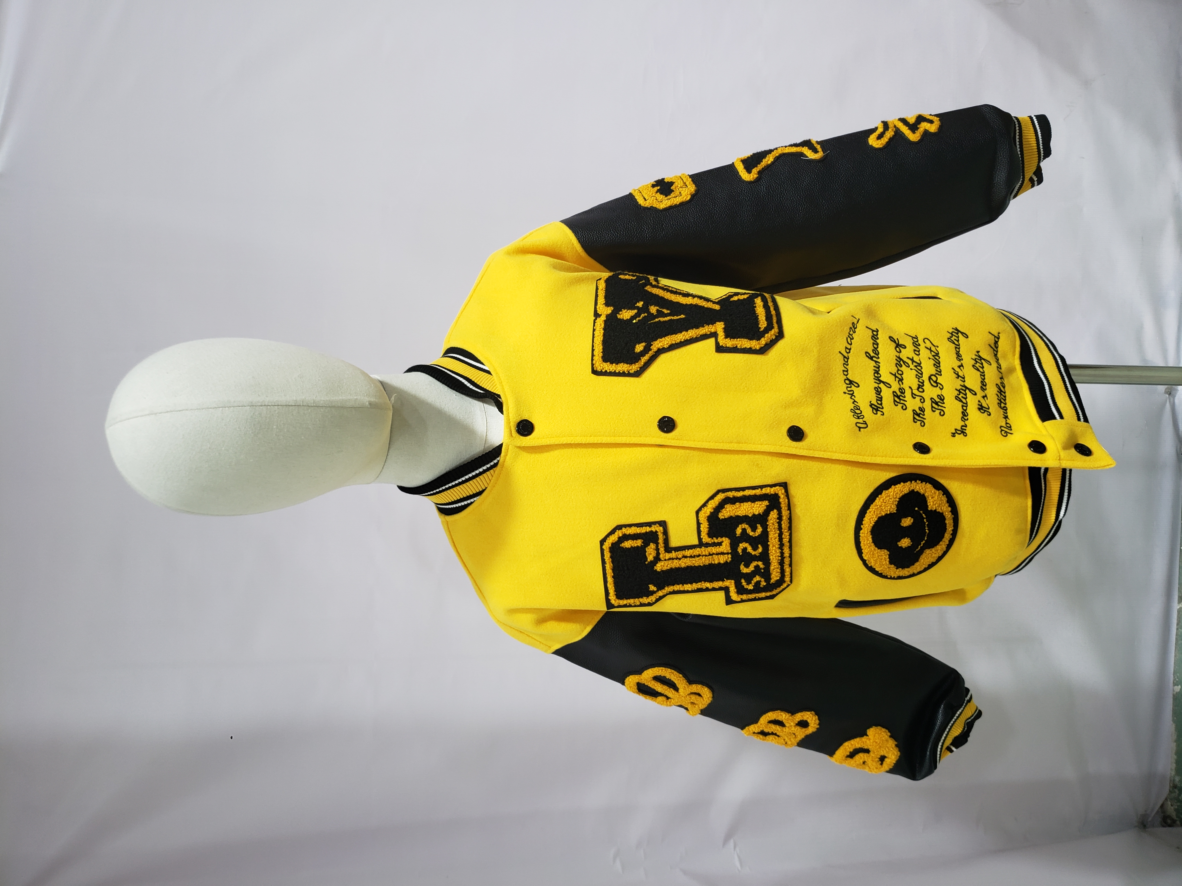 Louis Vuitton yellow and black panther tweed jacket