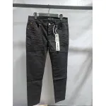Purple Jeans A Black High-Waisted Pleated Basic Jeans