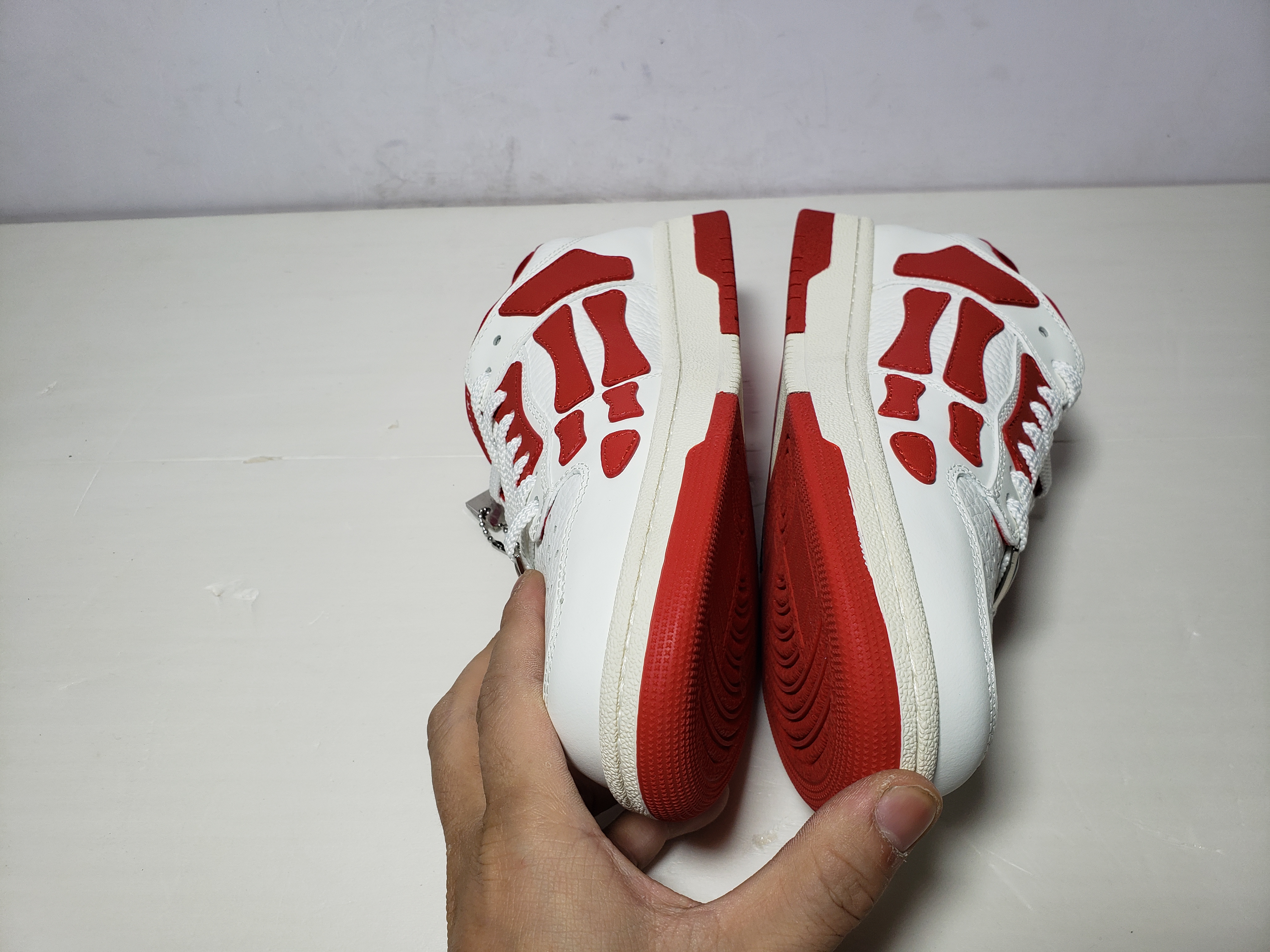 Replica AMIRI Skel Top Low Whtie Red 