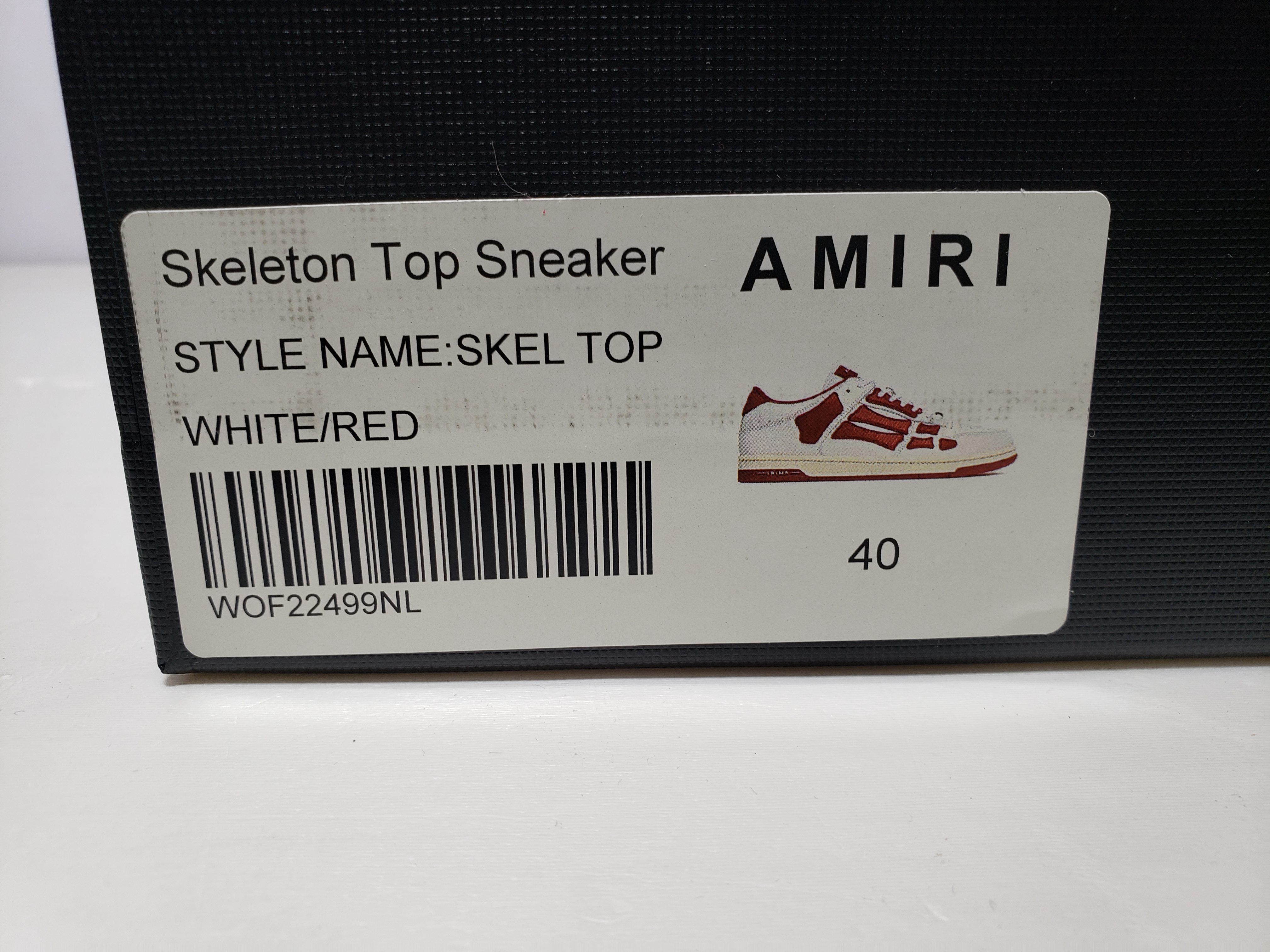 Replica AMIRI Skel Top Low Whtie Red 