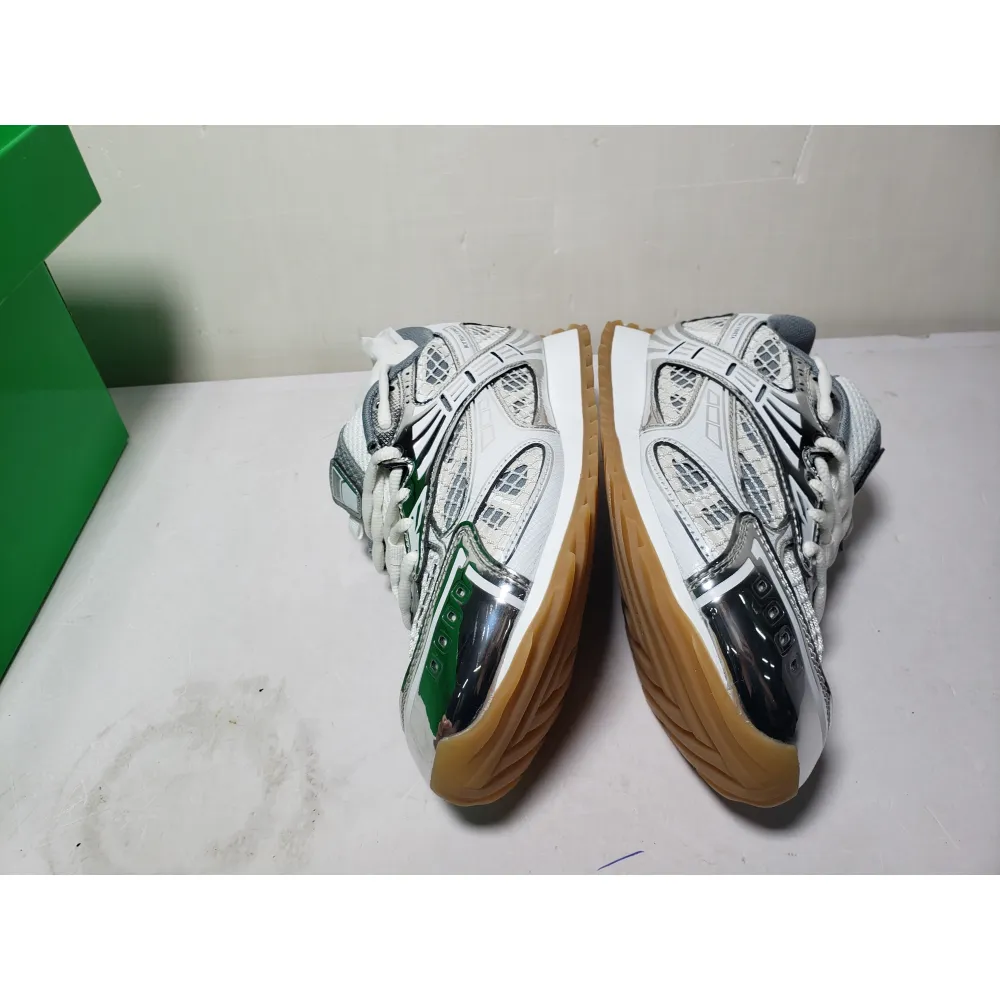 PKGoden Bottega Veneta Orbit low cut casual running shoes Silver