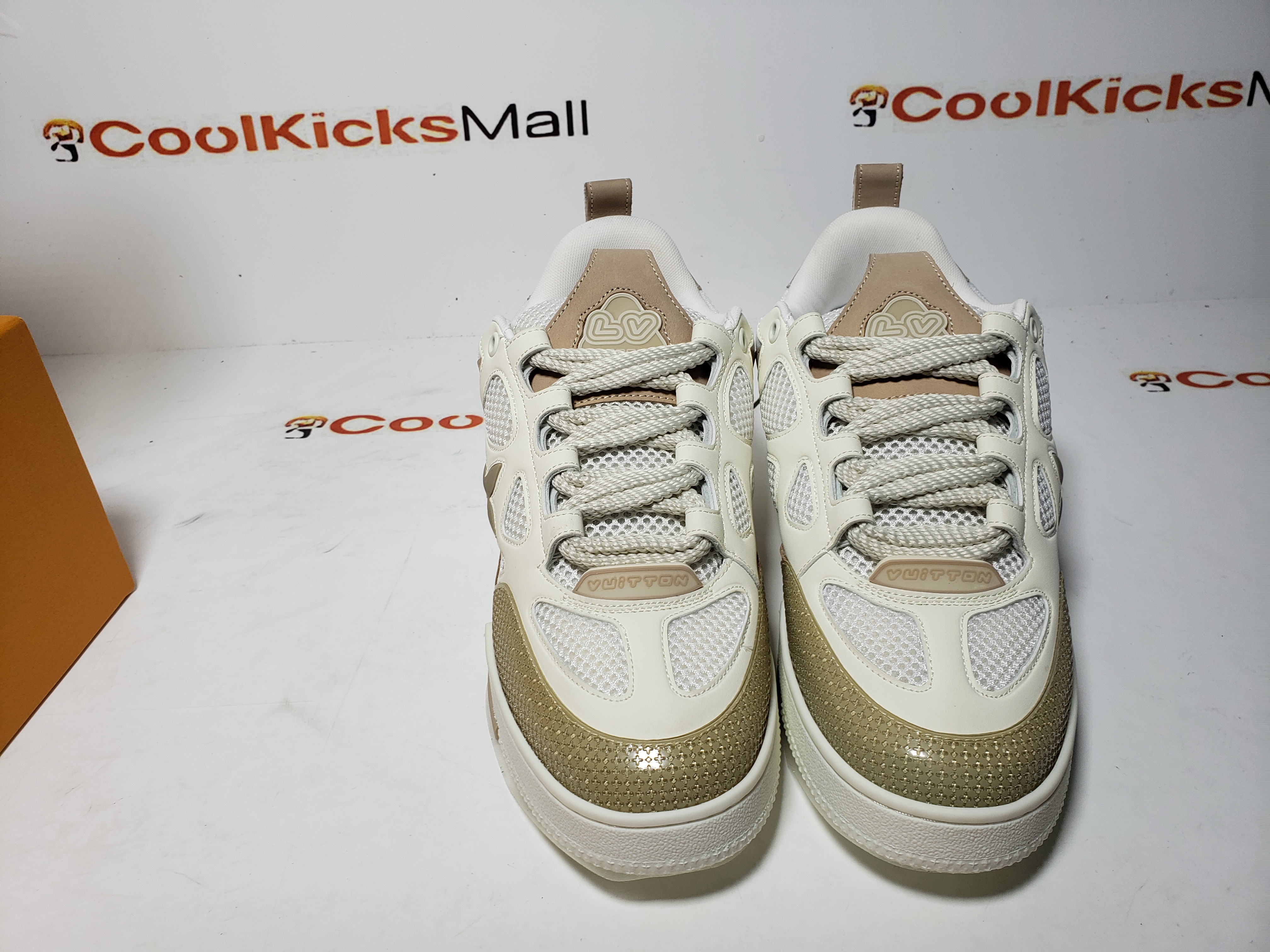 Replica Louis Vuitton Leather lace up Fashionable Board Shoes Grey,51BCOLRB