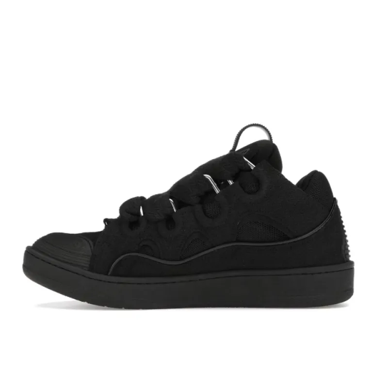 Lanvin Leather Curb Triple Black