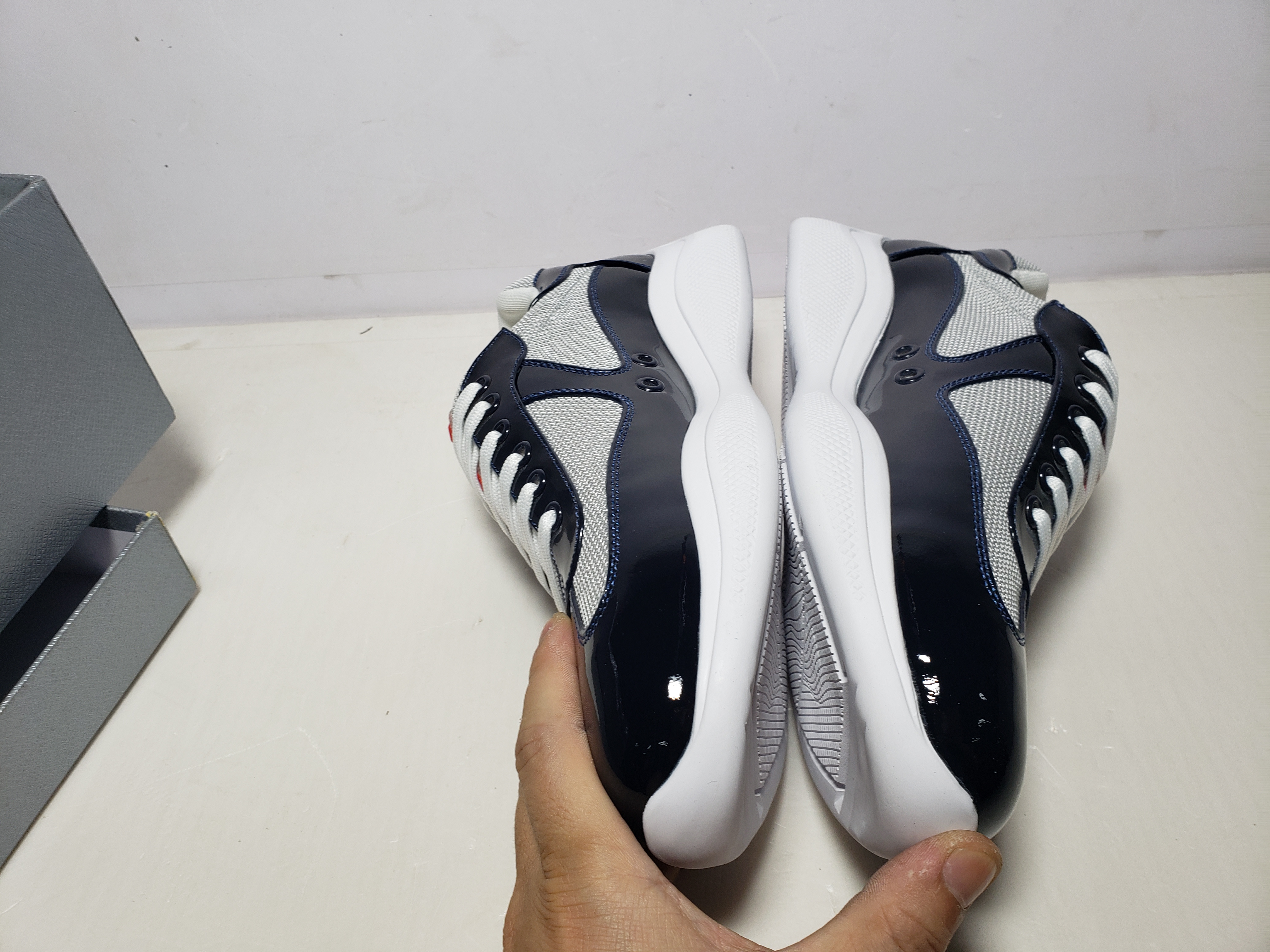 Replica Prada America's Cup low-top Sneakers Navy Blue