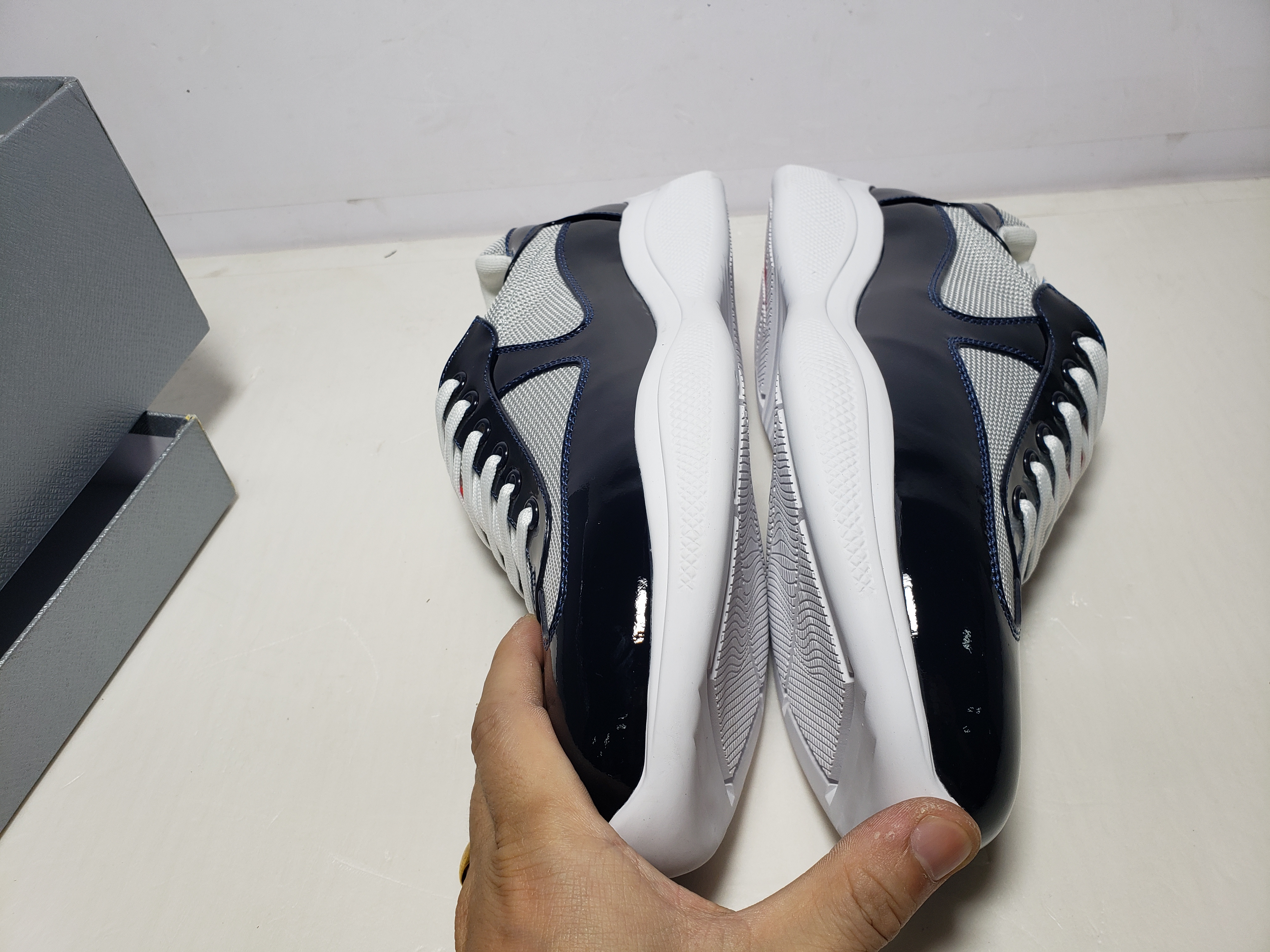 Replica Prada America's Cup low-top Sneakers Navy Blue