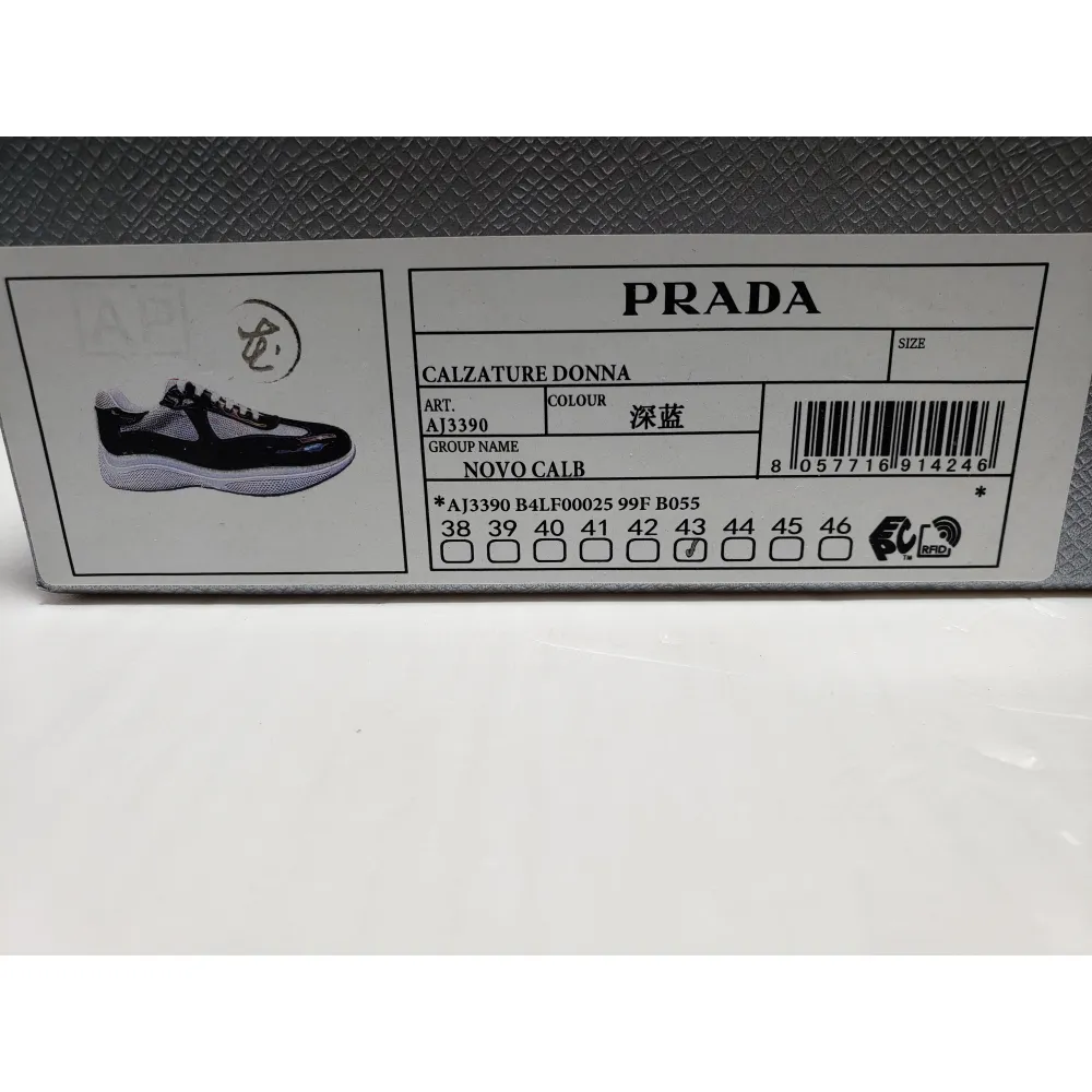 Replica Prada America's Cup low-top Sneakers Navy Blue