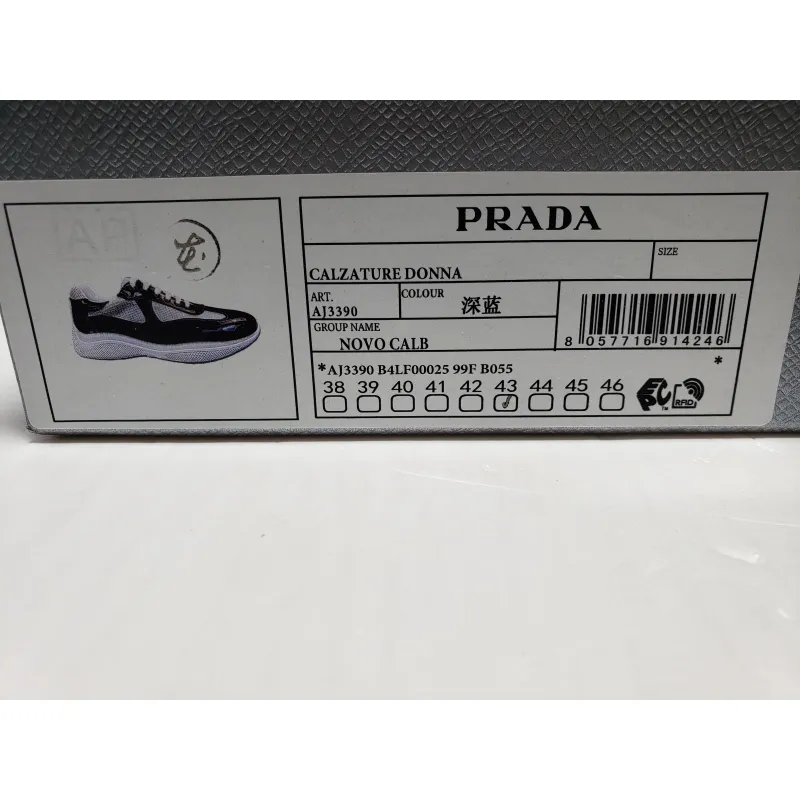 Replica Prada America's Cup low-top Sneakers Navy Blue