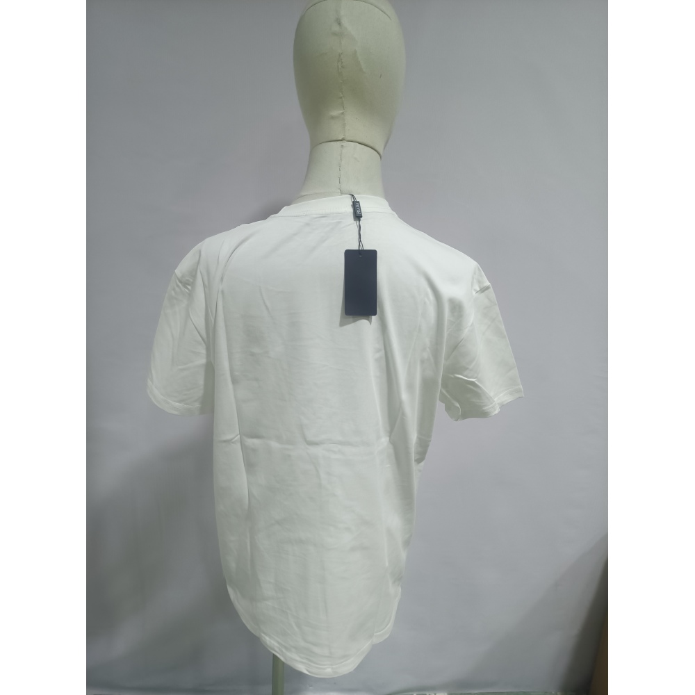 Prada three-dimensional laminated letter short sleeve white T-Shirts