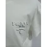 Prada three-dimensional laminated letter short sleeve white T-Shirts