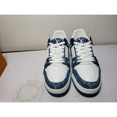 Replica Louis Vuitton Trainer Blue Cloth Surface,GO0232 02