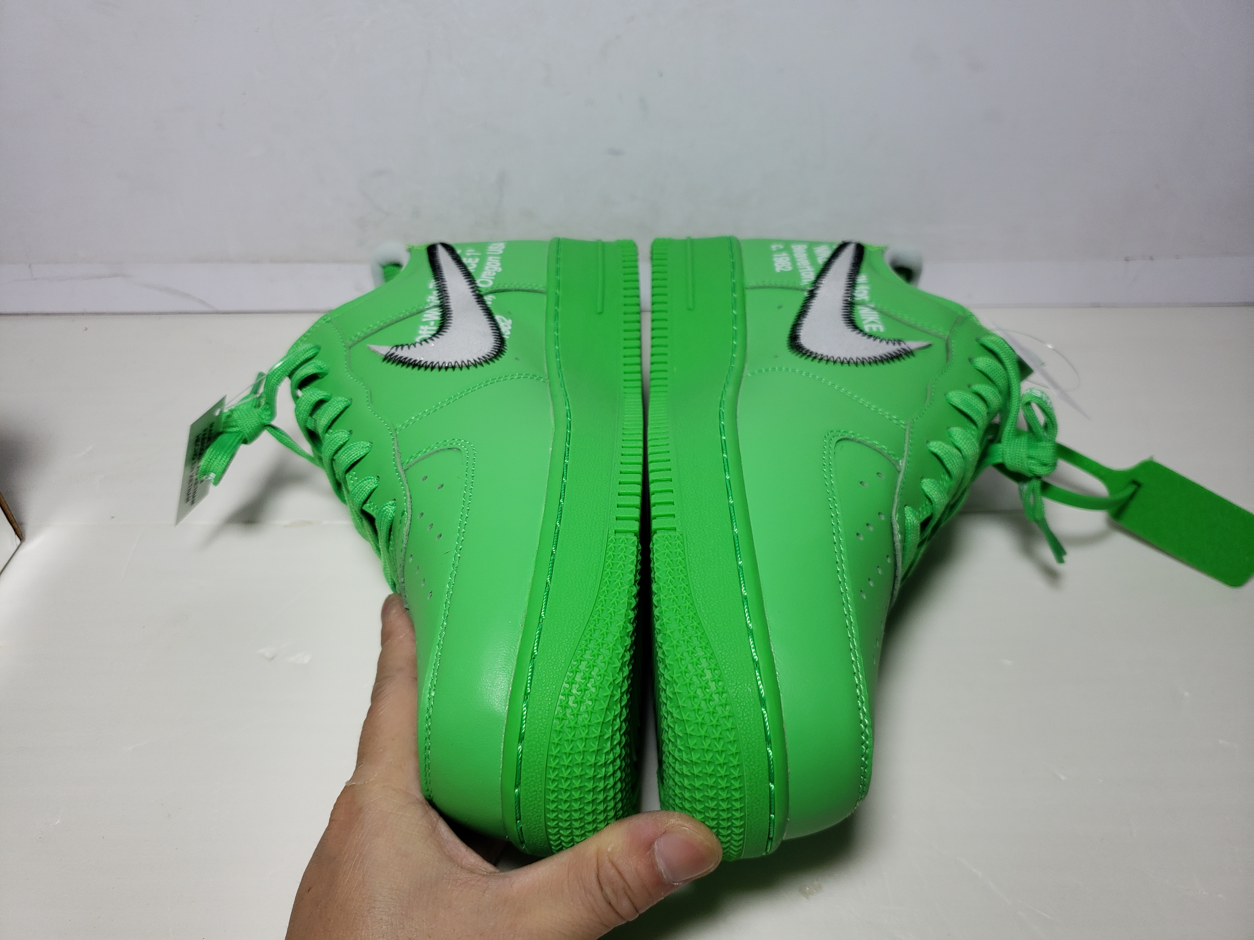 Replica Air Force 1 Low Off-White Light Green Spark,DX1419-300